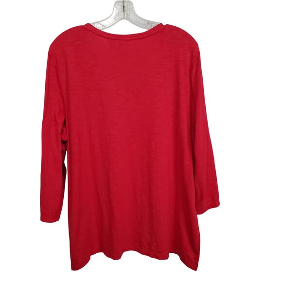 Chicos Zenergy 3 Size XL Top Long Sleeve V Neck Sparkle Studded Casual Pullover - Picture 3 of 10